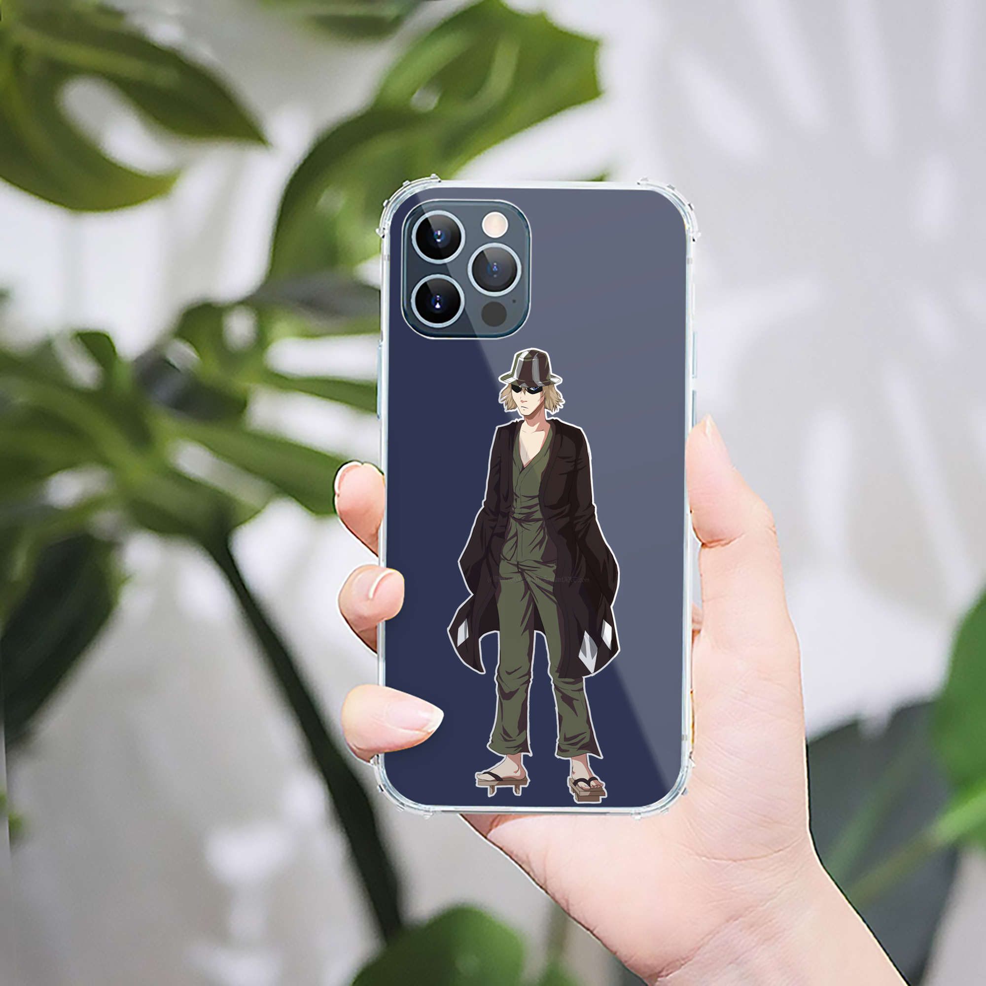 （画像用） "ブリーチ 浦原 喜助（うらはら きすけ） BLEACH Urahara Kisuke " 【iPhone 12シリーズ対応】透明スマホケース（クリアソフトケース）